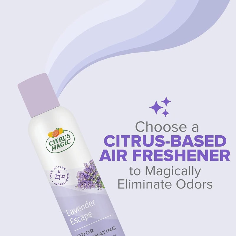 Citrus Magic Odor Eliminating Air Freshener Spray, Lavender Escape, 3-Ounce, Pack of 3 - Image 3